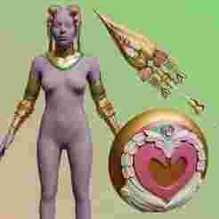 Aphrodite accessories spear  shield hades 2 cosplay