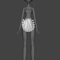 Apron, maid's apron for Monster High or Ever After High dolls