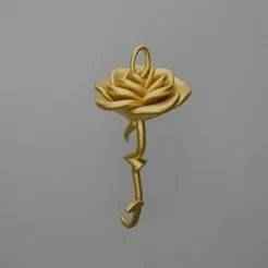 Arabic Love (Hubb) Rose Pendant