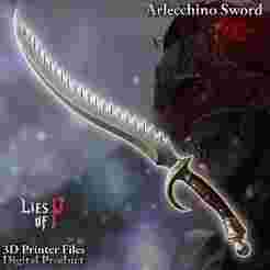Arlecchino, the Blood Artist Cosplay Sword Lies