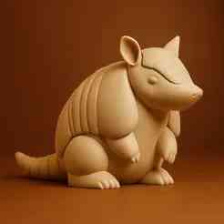Armadillo 3D Print STL | Cartoon Animal Sculpture for Printing