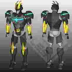 Armored Allmight Pepakura Foam cosplay template