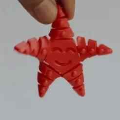 articulated starfish keychain