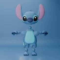 Articulated Stitch - 3D Print Model (Movable Head, Arms & Feet)