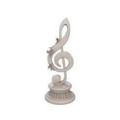 Artistic Treble Clef 3D Sculpture. Musician Print