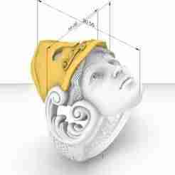 Athena Ring – Ancient Greek Goddess with Helmet