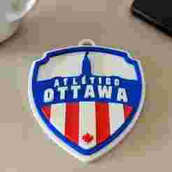 Atlético Ottawa keychain badge color printable and renderable