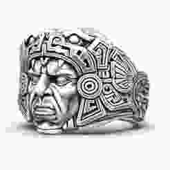 Aztec Warrior Ring Ancient Mesoamerican Kukulkan Priest