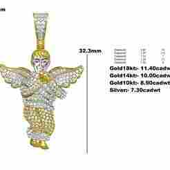Baby Angle Hip Hop Pendant