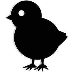 baby chick standing 1 - 2D/3D Wall Art STL+SVG For CNC Router, Plasma, Waterjet, Laser & 3D Printer