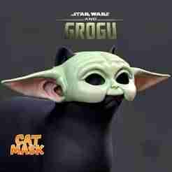 Baby Yoda (Grogu) Cat Mask / Helmet  – 3D Printable STL for Pet Cosplay |Funny Star Wars Cat Costume