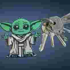 Baby Yoda inspired keychain