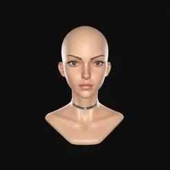 Bald Mannequin Head STL  3D Printable Neutral Bust for Sculpture, Makeup & Design