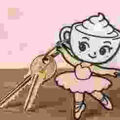 ballerina cappuccina keychain, Italian Brainrot