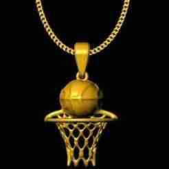 basket ball pendant charm