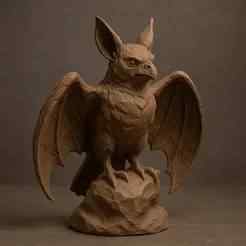 Bat Sculpture STL File