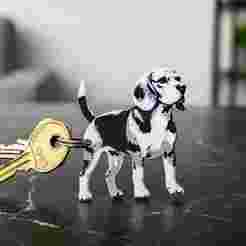 Beagle key ring