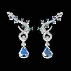 Beautiful Aquamarine Pear Drop Earring