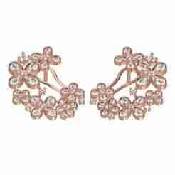 Beautiful Floral Cluster Hoop Earring