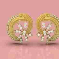 Beautiful Gold Tops Earring - 0014