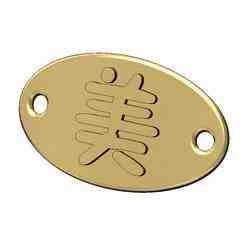 Beauty beautiful chinese symbol oval ID bracelet plate tag