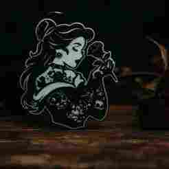BELLE keychain, THE BEAUTY AND THE BEAST