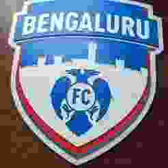 Bengaluru FC Team Plaque with Hidden Keyhole for Wall Mount on Screw or Nail