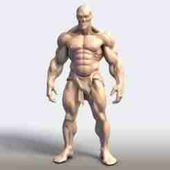Big Muscles Monster - Powerful Creature Sculpture | 3D Printable STL Model