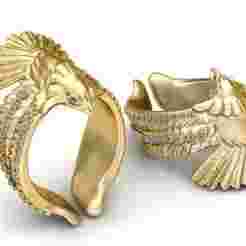 BIRD GOLD RING 3d printable model