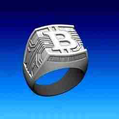 Bitcoin Ring 3D Model for Printing