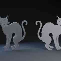 Black Cat Halloween Window Dressing