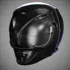 Black Dino Power Ranger Helmet split in Two - Black Power Ranger Dino Helmet split in Two