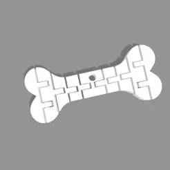 Bone Flexi Keychain – Articulated Fidget Toy STL File – Print Ready, No Supports Needed