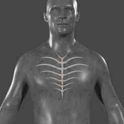 Bones on chest for costume
