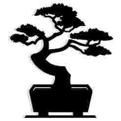 bonsai tree in a square pot 3 - 2D/3D Wall Art STL+SVG For CNC Router, Plasma, Waterjet, Laser & 3D Printer