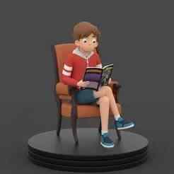 boy reading a book, ben reading a book - haunted hotel (Netflix series) - the haunted hotel.