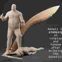 Bramble Curved Sword Lies of P Life Size Prop STL