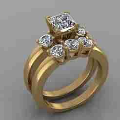Bridal Set Woman Engagement Ring Round3