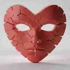 Broken Heart Face Mask