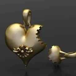 broken heart pendant