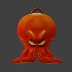 Bubbler the Octopus Keychain - Underwater Bubble Blower - Ocean Adventure - Ready to Print
