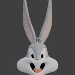 Bugs Bunny Head Keychain - Looney Tunes Classic Character - Looney Tunes - Ready to Print