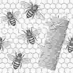 Bumblebee Honeycomb | Organic Embossed Pattern Roller for Clay | Bee Hexagon 3D Print Design | Horizontally Tileable