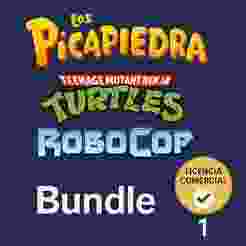 Bundle TMNT + Flintstones + RoboCop - 3D figure collections Retro Infinity style (90-120mm) | vinyl collectible commercial license