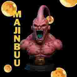 Bust 3D Majin Buu - Dragon Ball Z