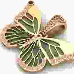 BUTTER FLY PANDANT 3D PRINTABLE MODAL