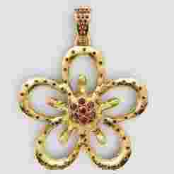 butterfly flower pendant 3D printable model