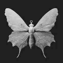 Butterfly Pendant 3D Model - Ornate Jewelry Design
