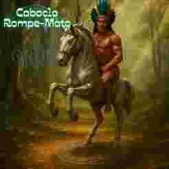 Caboclo Rompe-Mato on Horseback - 3D STL sculpture in printable parts