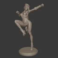 “Cammy-Inspired Fighter – Fan Art 3D Print Model (Street Fighter)”